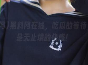黑料网在线，吃瓜的等待，简直是无止境的快感！